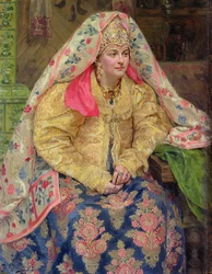 Woman in Old Russian Dress